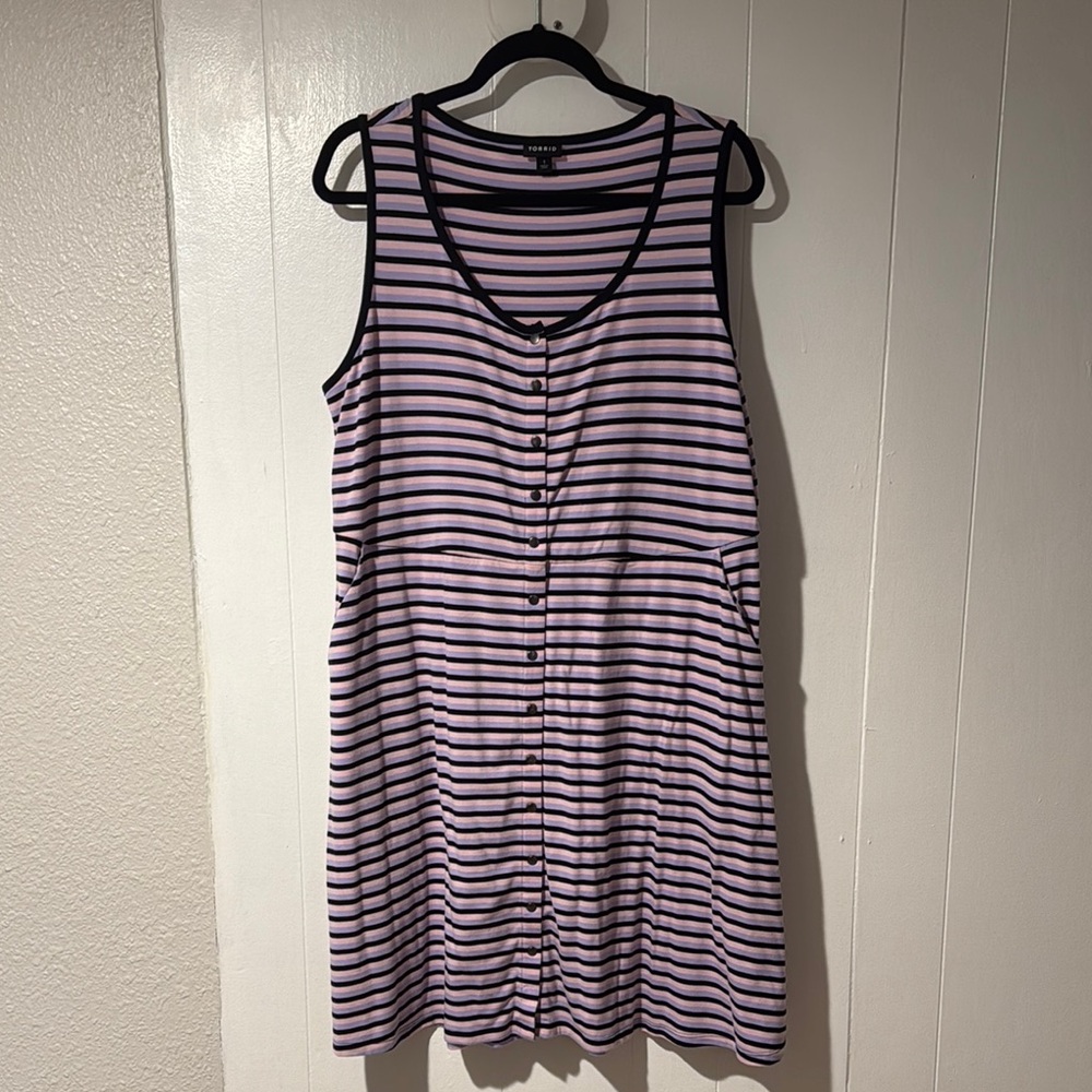 Mini Jersey Button-Front Dress